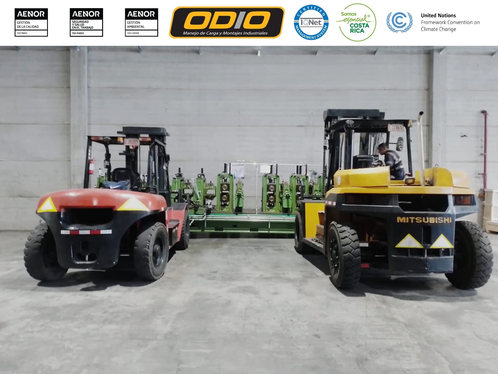 ¡Montacargas de 10 y 12 toneladas en montaje industrial!