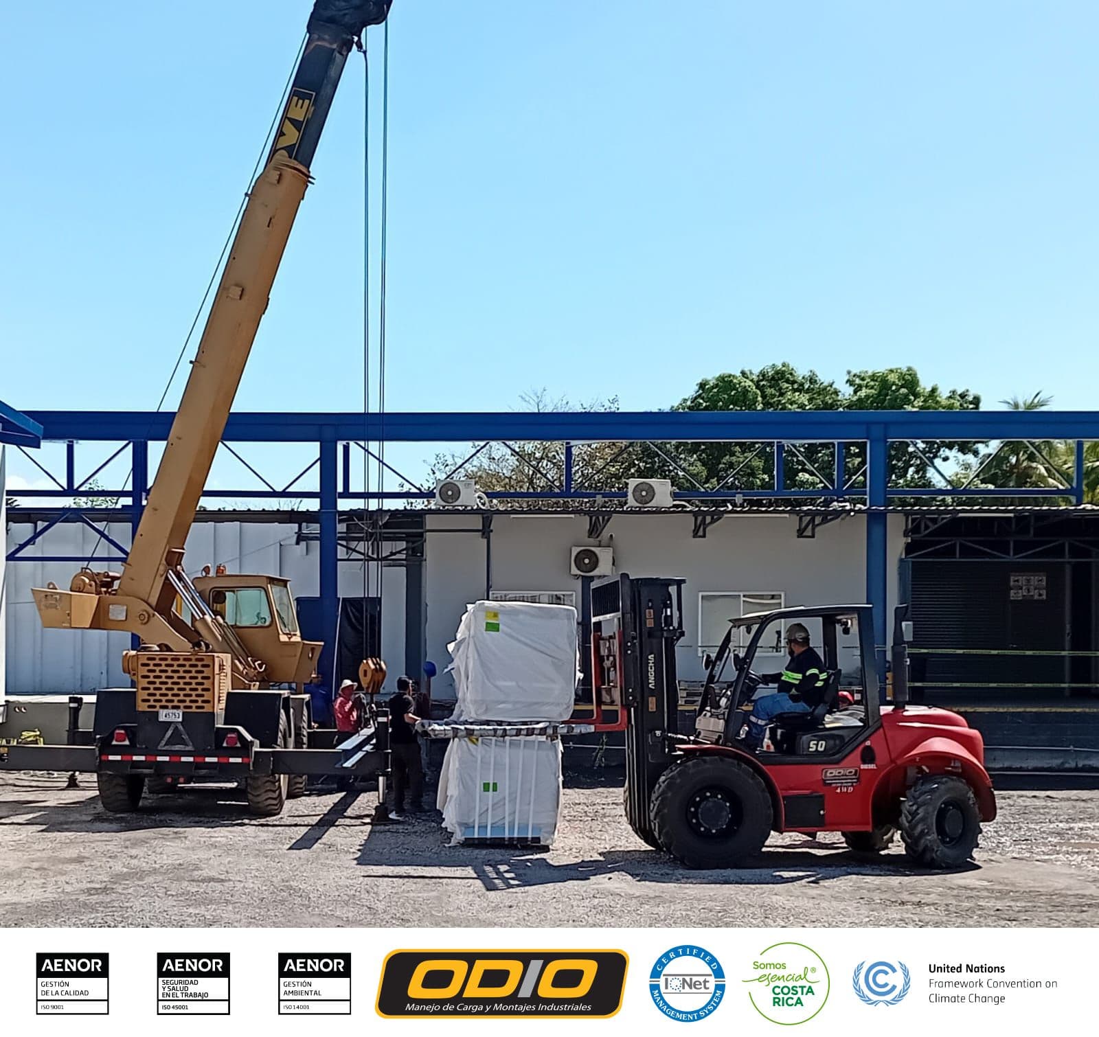 ¡Servicio con grúa y montacargas de 5tons 4x4!